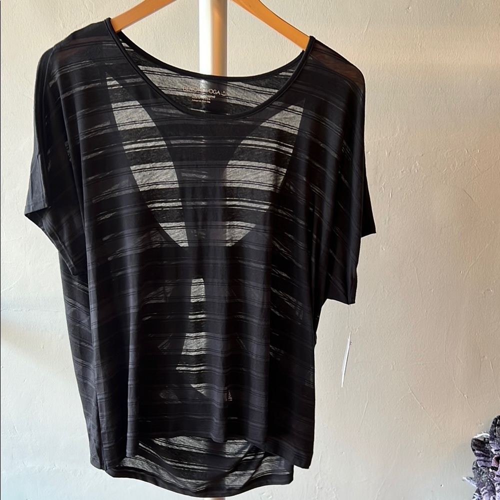 Beyond Yoga Racerback Sheer Striped Women's Top